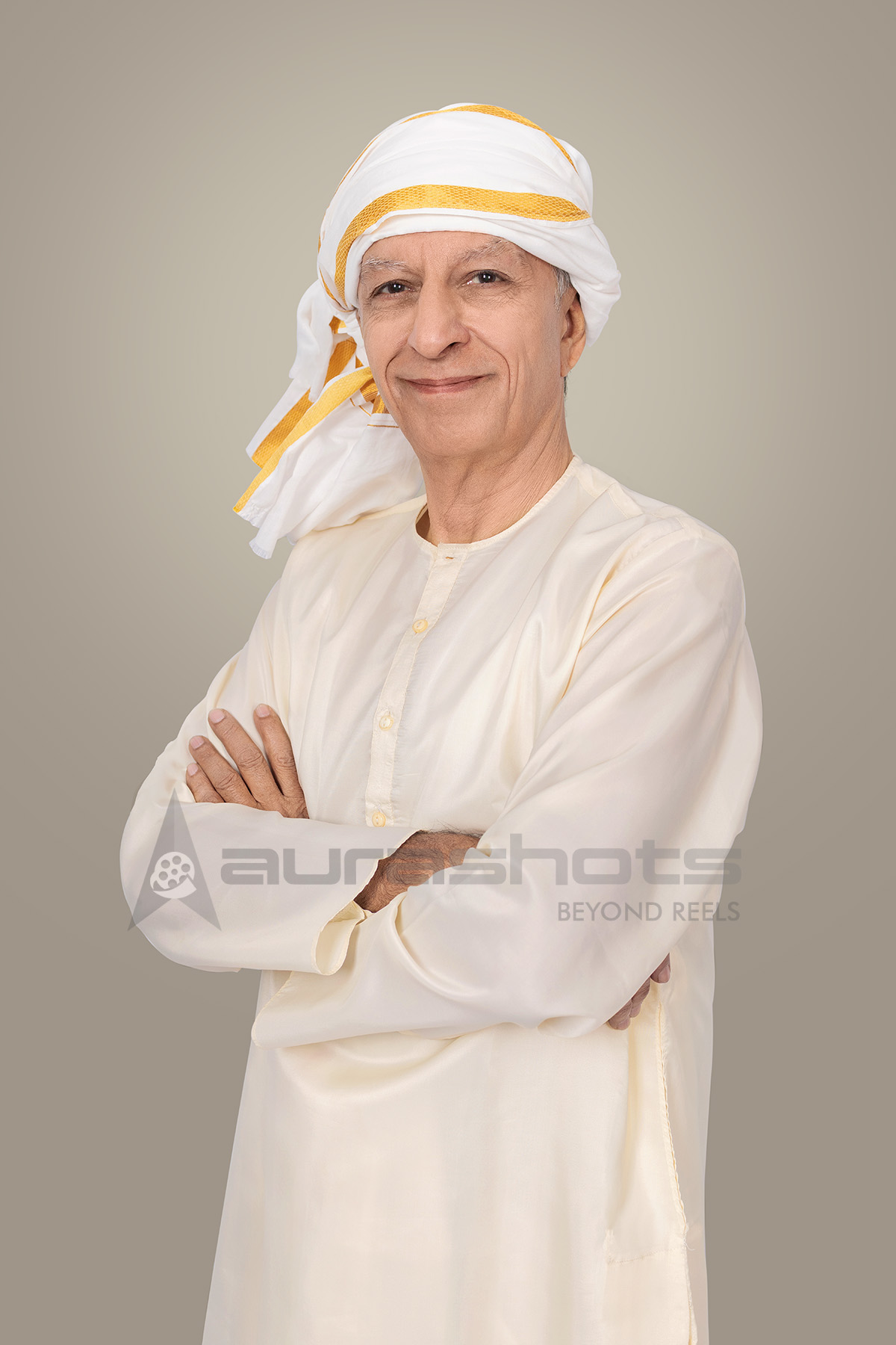 Elderly rural man in traditional attire